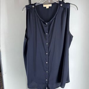 MICHAEL Michael Kors Navy Sleeveless Button-Front Camisole